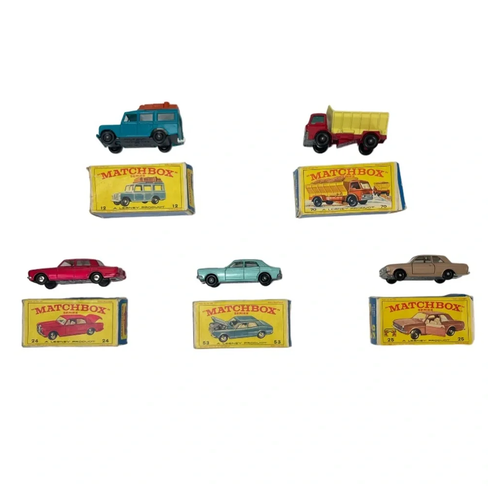 Vintage Die Cast Matchbox Cars 1960’s Original Box Lesney Cars Lot Bundle